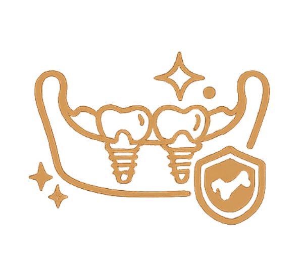 Ícone de preservação óssea com implante dentário em Joinville - SC